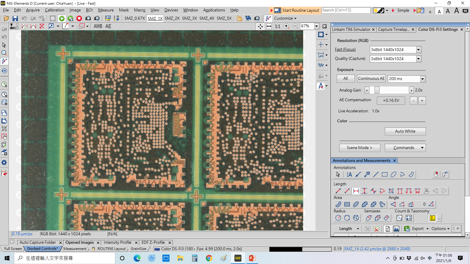 1.png - Nikon NIS-D ver.5.2x測量軟體之DS-Fi3相機拍照標準控制介面[上篇]