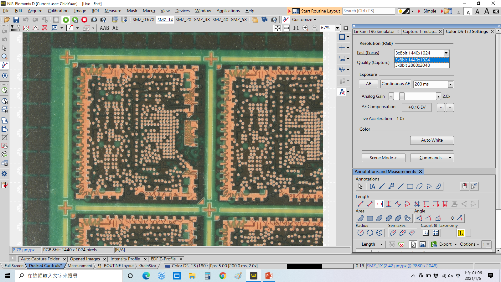 2.png - Nikon NIS-D ver.5.2x測量軟體之DS-Fi3相機拍照標準控制介面[上篇]